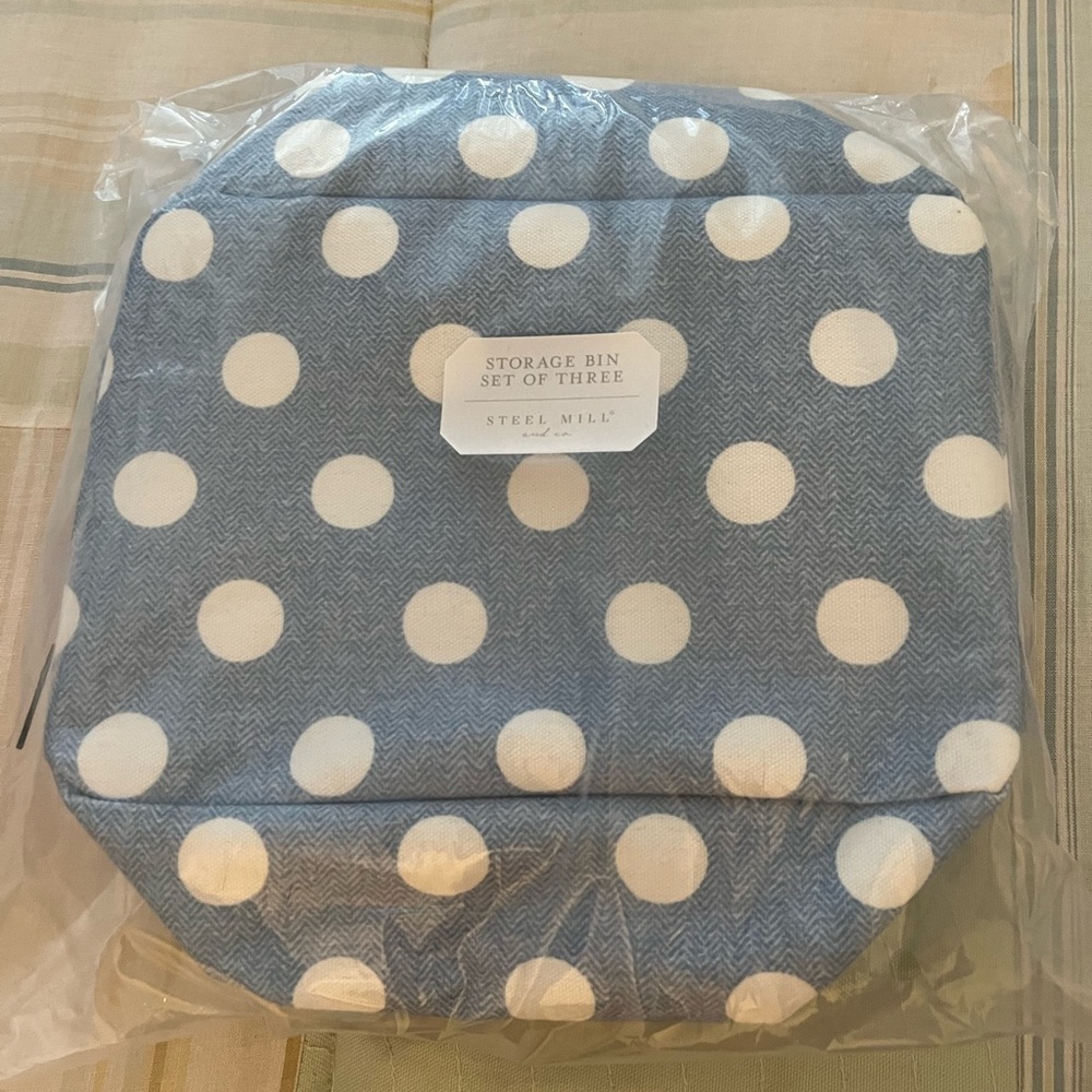 New set of 3 Steel Mill & Co. Storage Bin FabFitFun box